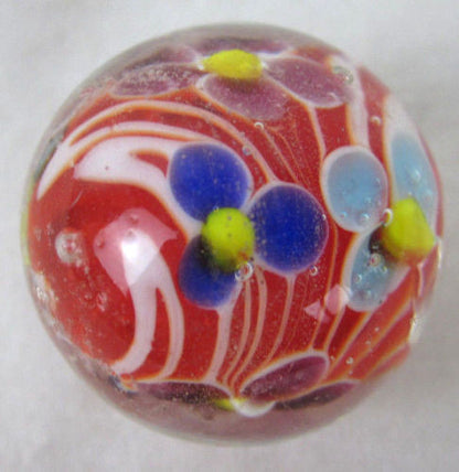 DAHLIA Handmade Art Glass Collector Marble~22mm