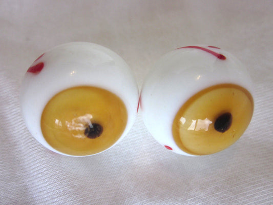 BROWN EYEBALL Handmade Glass Marble~21mm