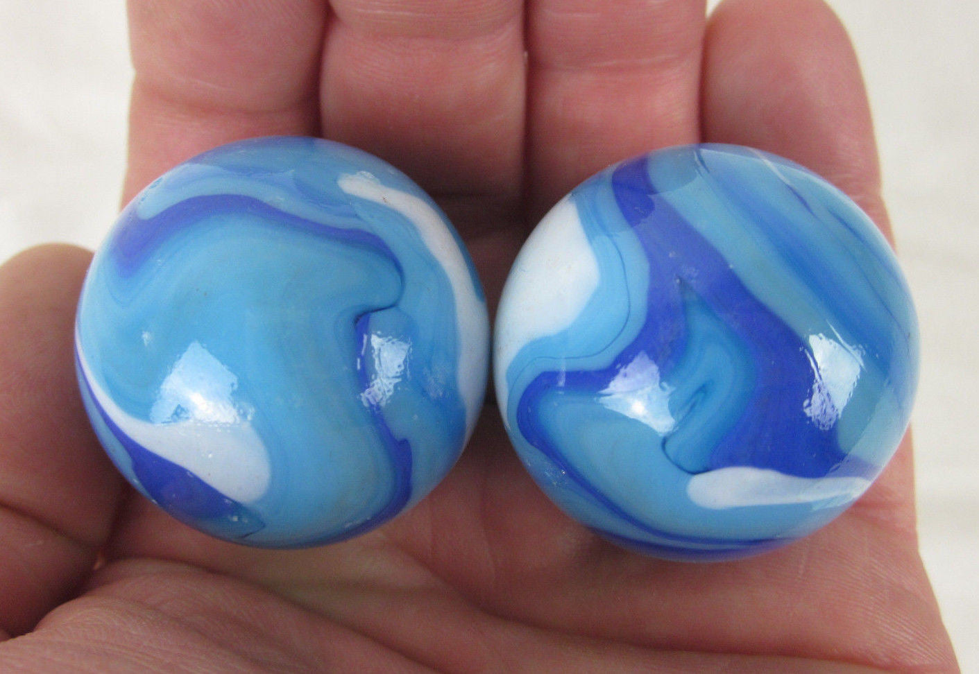 Big Game Toys 2pc Ice Blue Glass Marbles