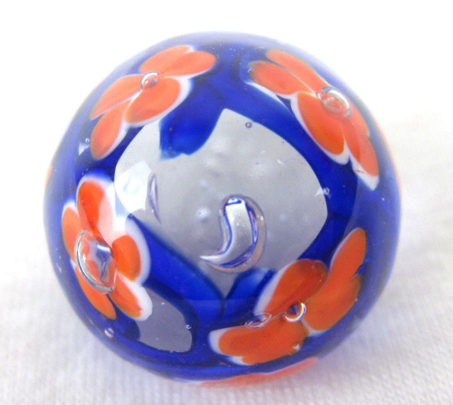 MIDNIGHT GARDEN Handmade Art Glass Collector Marble~22mm