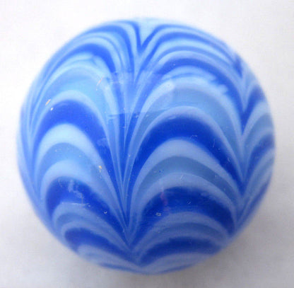 BLUE RIALTO Handmade Art Glass Collector Marble~25mm