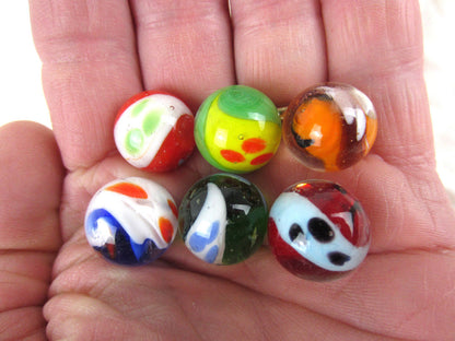 6-x-yin-yang-handmade-art-glass-collector-marble-16mm