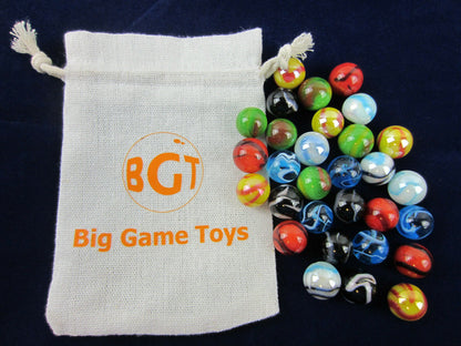 Big Game Toys 30pc Deluxe 16mm Glass Replacement Marbles