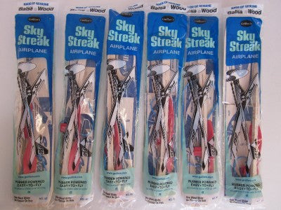 6 Guillow's Sky Streak Power Gliders