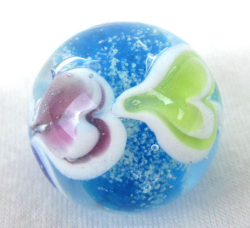 WAVE BREAKER Handmade Art Glass Collector Marble~22mm~Glow in the Dark