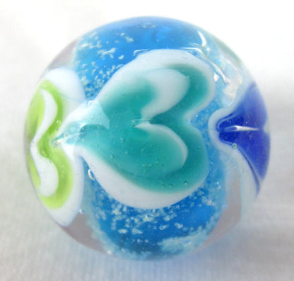 WAVE BREAKER Handmade Art Glass Collector Marble~22mm~Glow in the Dark